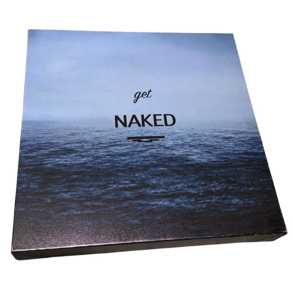 Earthbound Get Naked Decorative Sign Wall Plaque Bathroom Decor Bath Art 12x12